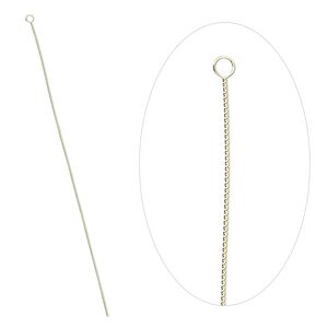 Needle, brass, #10 medium-heavy, 2-1/2 to 3-inch twisted wire. Sold per pkg of 10.