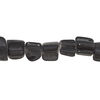 Mother-of-pearl shell 1pkg1, matte triangle tube bead 15 inch black 7x6mm-10x9mm image number 0