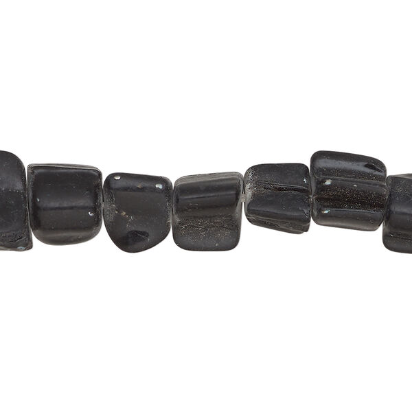 Mother-of-pearl shell 1pkg1, matte triangle tube bead 15 inch black 7x6mm-10x9mm image number 0