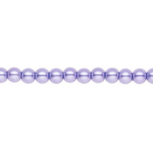 Pearl 2pk violet, Celestial Crystal® 4mm round 15.5-16 inch