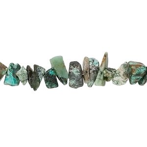 African "turquoise" 1pkg1, chip bead 32 inch small to large