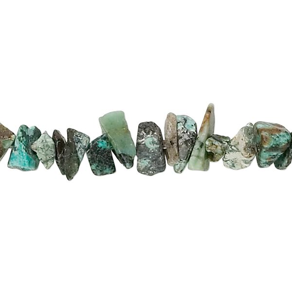 African "turquoise" 1pkg1, chip bead 32 inch small to large image number 0