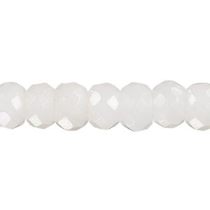 Snow quartz 1pkg1, faceted rondelle bead natural 15.5-16 inch 10x7mm
