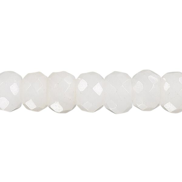 Snow quartz 1pkg1, faceted rondelle bead natural 15.5-16 inch 10x7mm image number 0