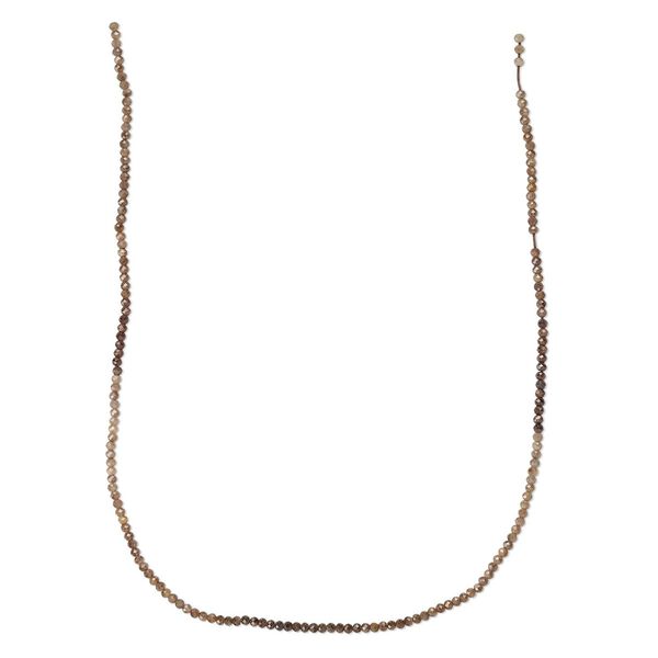 Brown sapphire 1pkg1, hand-cut faceted round bead 12 inch 2mm image number 0