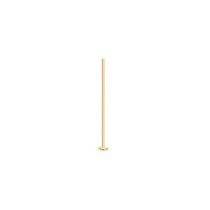 Head pin, gold-plated brass, 3/4 inch, 24 gauge. Sold per pkg of 500.