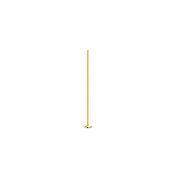 Head pin, gold-plated brass, 3/4 inch, 24 gauge. Sold per pkg of 500. image number 0