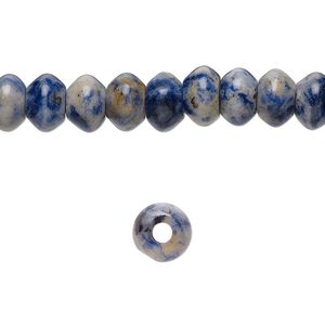Sodalite 1pkg10, saucer bead natural 8x5mm