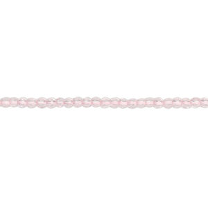 Glass 1pkg1, faceted round bead 14 inch transparent pink 2mm