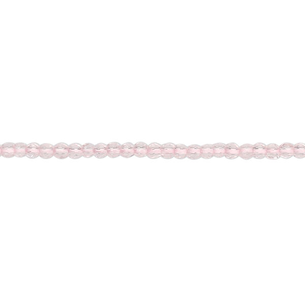Glass 1pkg1, faceted round bead 14 inch transparent pink 2mm image number 0