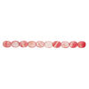 Mother-of-pearl shell 1pkg1, flat oval bead 15 inch light red 23x19mm-24x19mm image number 1