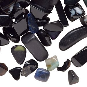 Black jasper 1pkg1, undrilled inlay chip natural 50g mini