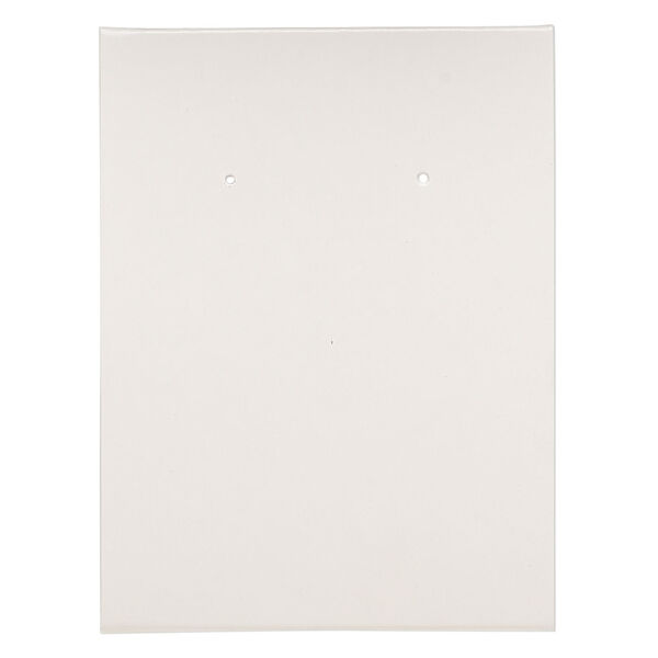 Earring card, adhesive and card stock, cream, 3x2-1/4 inches assembled. Sold per pkg of 100. image number 0