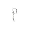 Bail, ice-pick, antiqued sterling silver, 19x9mm fancy leaf, 5mm grip length. Sold individually. image number 1