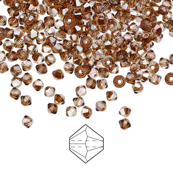 Bead 144pk crystal venus, Preciosa Czech crystal 3mm bicone image number 0