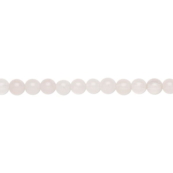 Rose quartz 1pkg1, round bead natural 15.5-16 inch 4mm image number 0
