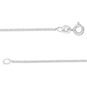 Chain 1pkg1 sterling silver cable, 1.2mm round / mixed clasp, Gossamer™ 16 inch
