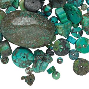 Turquoise 1pkg1, mixed shape bead / cabochon 1/4 lb mix 2-65mm