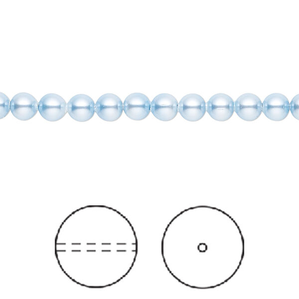 Pearl 500pk light blue, Crystal Passions® 4mm round 5810 image number 0