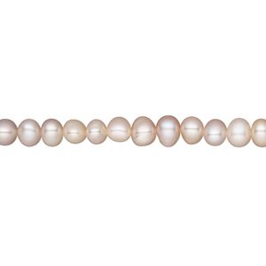 Pearl, White Lotus™, cultured freshwater, mauve and peach, 4-4.5mm semi-round, B- grade, Mohs hardness 2-1/2 to 4. Sold per 15-1/2" to 16" strand.