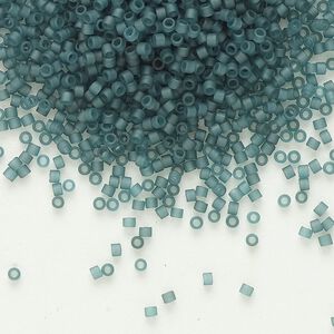 Seed bead, Delica®, glass, pkg/7.5g, #11 round, translucent matte glazed luster Montana (DB-0387).