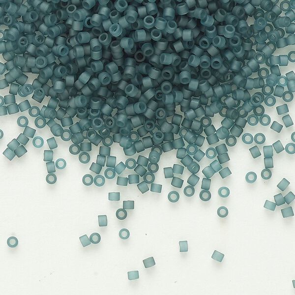 Seed bead, Delica®, glass, pkg/7.5g, #11 round, translucent matte glazed luster Montana (DB-0387). image number 0