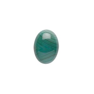 Striped green agate 1pkg2, calibrated oval cab 16x12mm