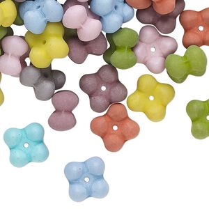 Bead mix, Czech glass, opaque mixed colors, 9x6mm nesting rondelle. Sold per 2-ounce pkg, approximately 100 beads.