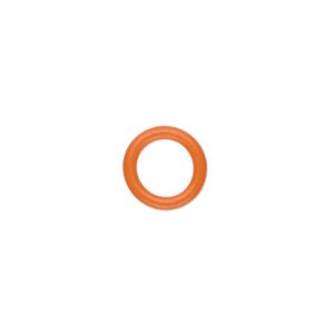 Component, Oh! Ring™, silicone, orange, 12mm round with 8mm hole. Sold per pkg of 200.