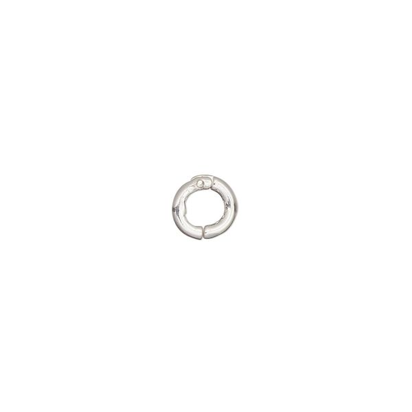 Clasp hinged ring 1pkg1 sterling silver 7mm round image number 0