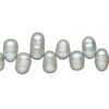 Freshwater pearl 1pkg1, top-drilled rice, 15 inch ocean 7x5mm-12x6mm cultured image number 0