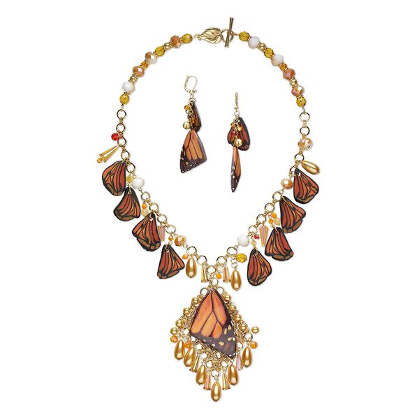 Necklace and earring set, One of a Kind Jewelry, 20-inch necklace. Only one available. image number 0