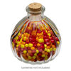 Bottle, glass and cork, clear, 3-3/4x3-1/2 inch fluted with cork stopper and 3/4-inch opening. Sold individually. image number 0