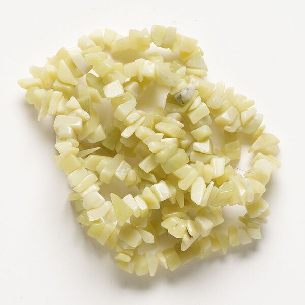 Peridot new "jade" 1pkg1, chip bead natural 32 inch small to large image number 0