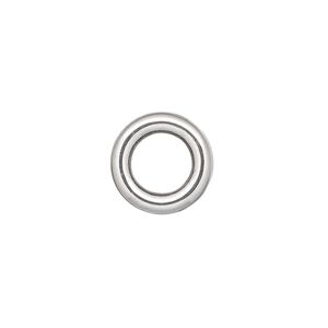 Link, antiqued silver-finished copper-coated plastic, 14mm undrilled open round, 8mm hole. Sold per 50-gram pkg, approximately 140 links.