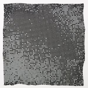 Sequin sheet, anodized aluminum, black, 8-inch single-sided square with 3mm sequins, 1.5mm thick. Sold individually.