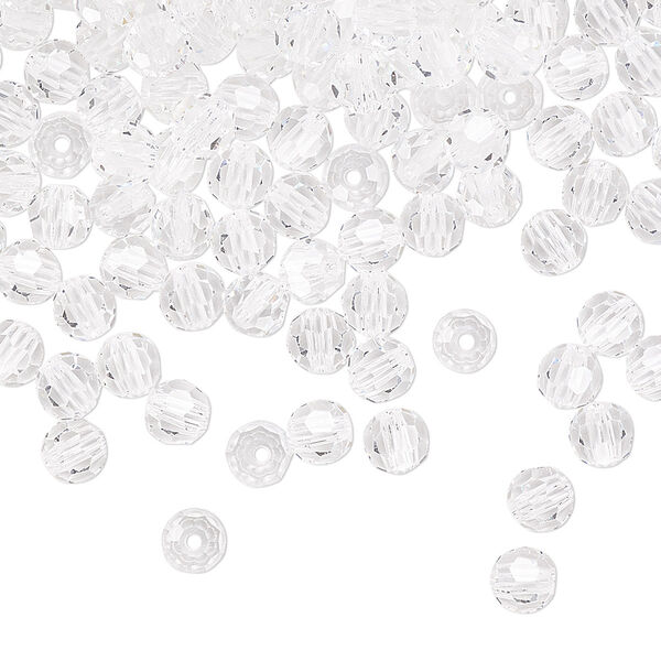 Bead 24pk crystal, Preciosa Czech crystal 4mm round image number 0