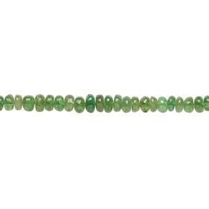 Tsavorite garnet 1pkg1, hand-cut rondelle bead natural 8 inch graduated 3x1mm-4x3mm