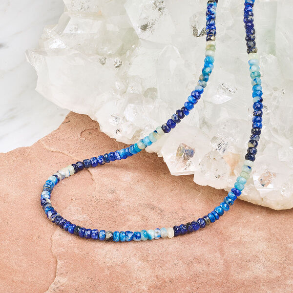 Bead 1pkg1 afghanite, 5x2mm-5x3mm hand-cut faceted rondelle B grade, 15.5-16 inch natural shaded image number 2