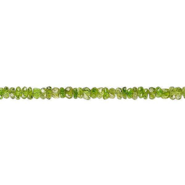 Chrome diopside 1pkg1, hand-cut faceted rondelle bead natural 13 inch 2x1mm-3x2mm image number 0