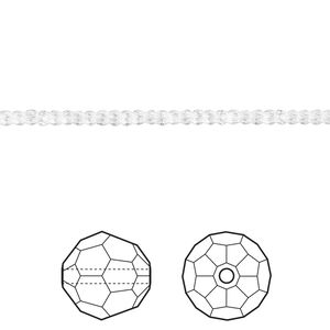 Bead 1440pk crystal, Swarovski® 2mm round 5000