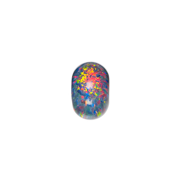 Bead, Dione®, "opal" (silica and epoxy) (man-made), multicolored, 14x9mm rondelle. Sold individually. image number 0