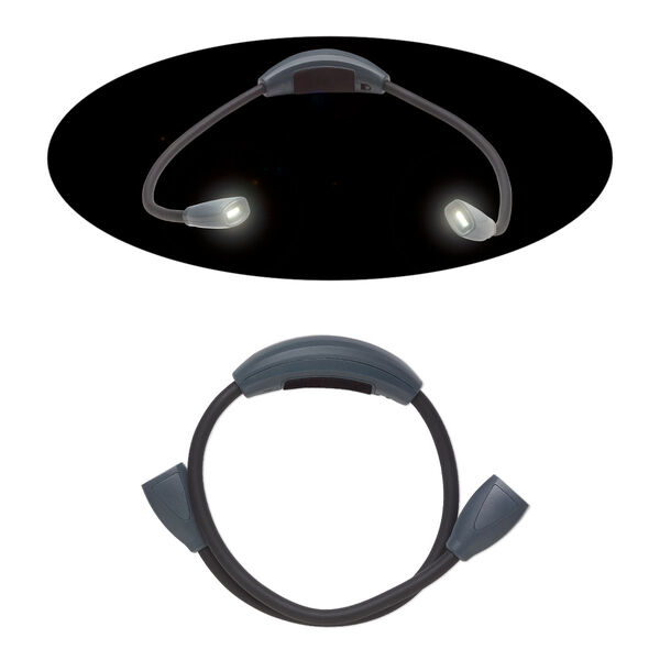 Lamp, Carson®, plastic and steel, black, 12x7 inches. Sold individually. image number 0