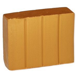 Polymer clay, Sculpey® PREMO, pkg/2 ounces, gold.