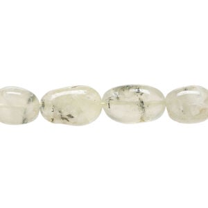 Prehnite 1pkg1, hand-cut puffed oval bead natural, 13 inch 9x8mm-15x10mm