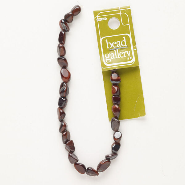 Red tigereye 1pkg1, nugget bead natural C grade, 8 inch mini image number 0