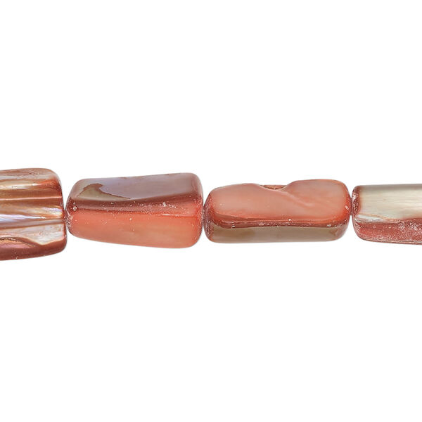 Mother-of-pearl shell 1pkg1, stick bead 14 inch dark flamingo 14x6mm-15x9mm image number 0