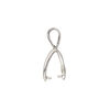 Bail, JBB Findings, ice-pick, antiqued sterling silver, 14x13mm leaf, 10mm grip length. Sold individually. image number 1
