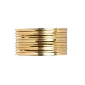 Wire, 12Kt gold-filled, dead-soft, square, 21 gauge. Sold per pkg of 5 feet.