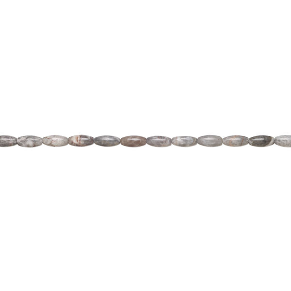 Grey marble 1pkg1, oval bead natural, 15 inch 19x10mm-21x11mm image number 1